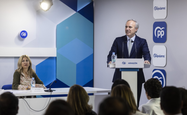Junta Directiva Autonómica del PP Aragón con Jorge Azcón.