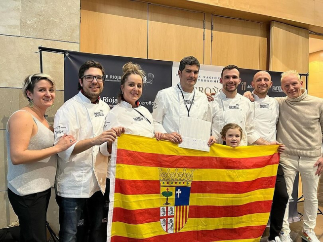 Imagen de la representación aragonesa premiada en el Certamen Nacional de Gastronomía 2023.