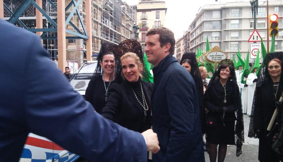 Pablo Casado en Zaragoza este Viernes Santo