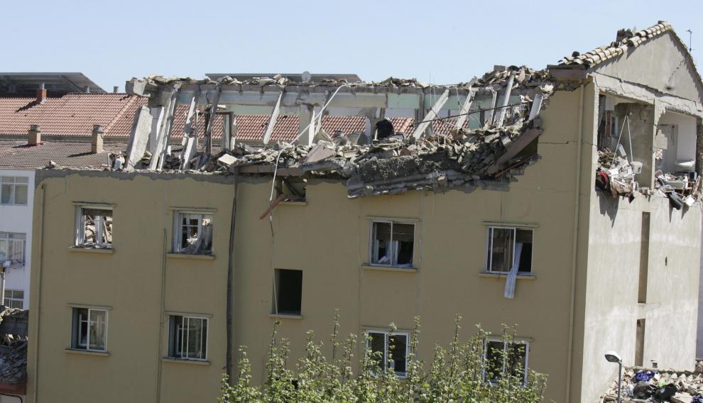 La tercera y la cuarta planta del edificio quedaron completamente destruidas por la explosión.