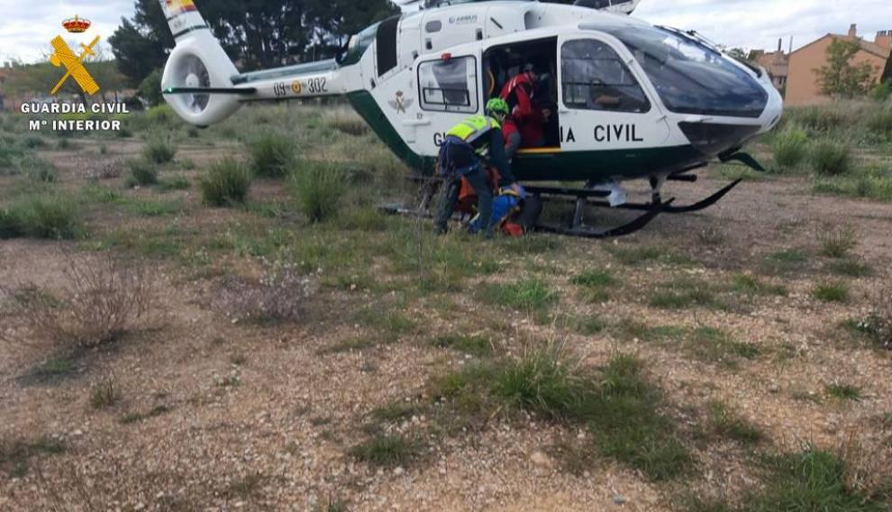 Rescate de una mujer accidentada en el Moncayo