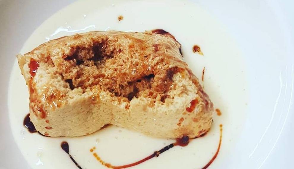 El candimus, postre típico del valle de Benasque. Este es del restaurante La Borda del Mastín, de Cerler.