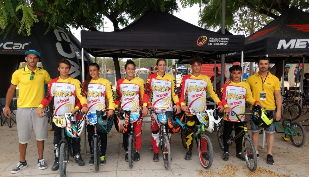 Selección aragonesa en el Nacional de BMX