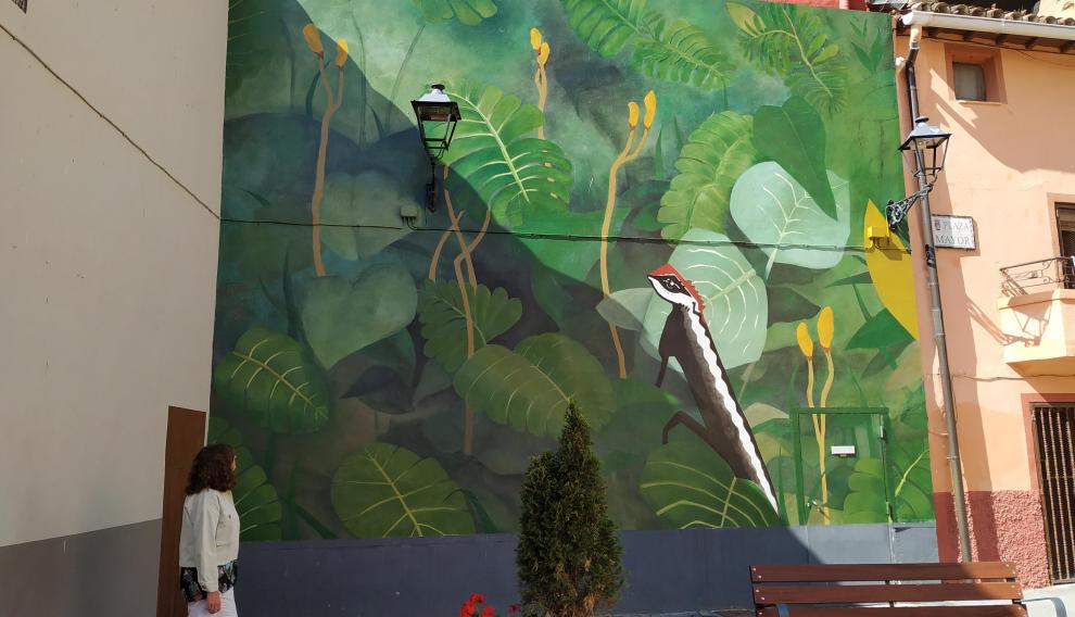 Otro de los nuevos murales de Los Fayos.