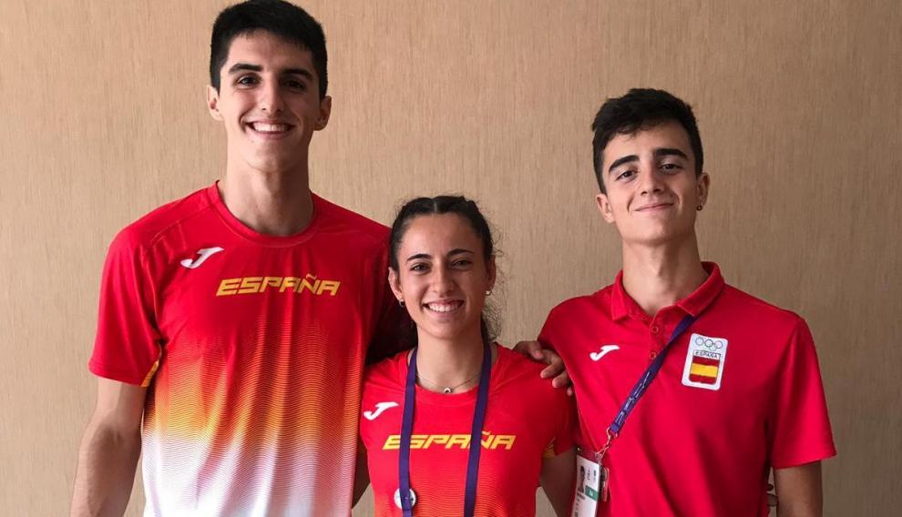 Mario Revenga, Pol Oriach y Laura Pintiel.