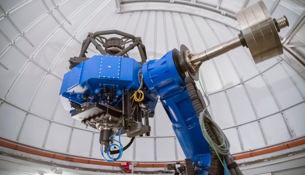 La cámara T80, montada en el telescopio Jast, de 80 cm de diámetro, tiene un campo de visión equivalente a ocho lunas llenas.