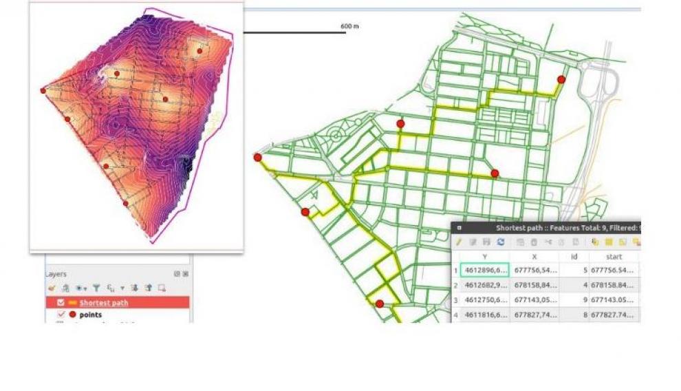 Mapa con información de accesibilidad.
