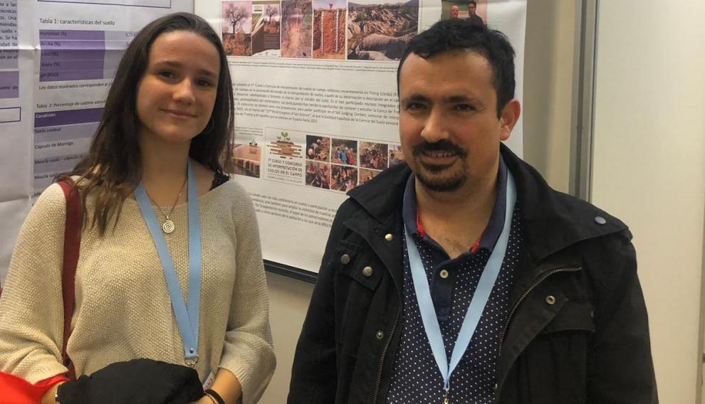 Lucía Iglesias con su profesor Fernando Teijeira