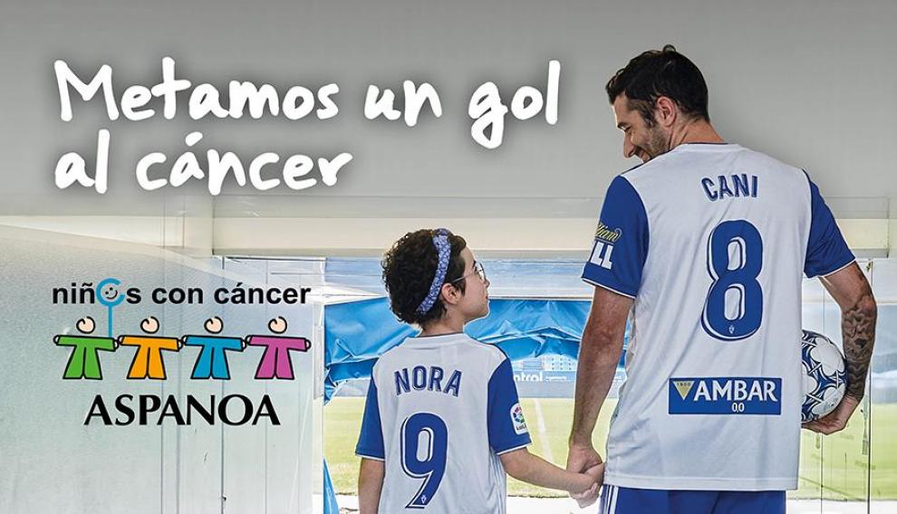 Cartel publicitario del partido entre veteranos del Real Zaragoza y Real Madrid.