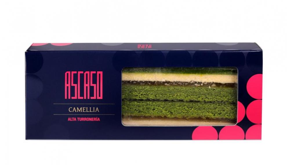 Camellia, el turrón de Ascaso que lleva yuzu y té matcha.