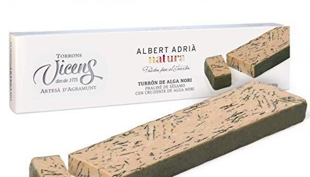 Turrón de alga nori de Albert Adriá para Vicens.