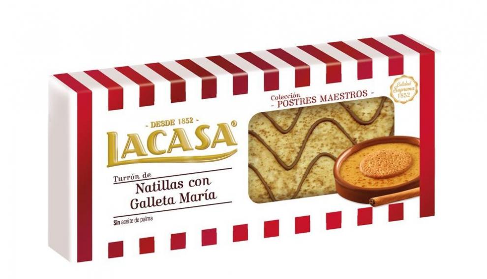 Turrón de natillas con galleta maría, de Lacasa.