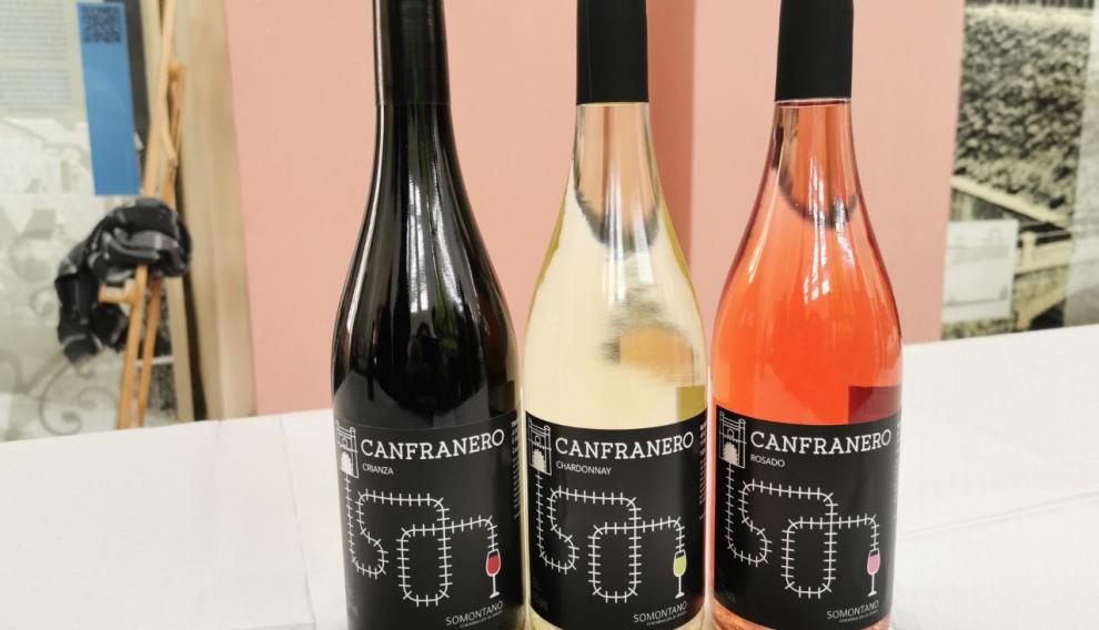 Los tres vinos dedicados al Canfranero.