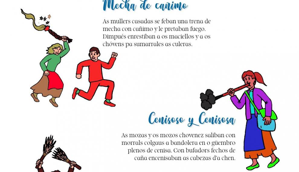 Personajes recuperados del carnaval de Laspuña