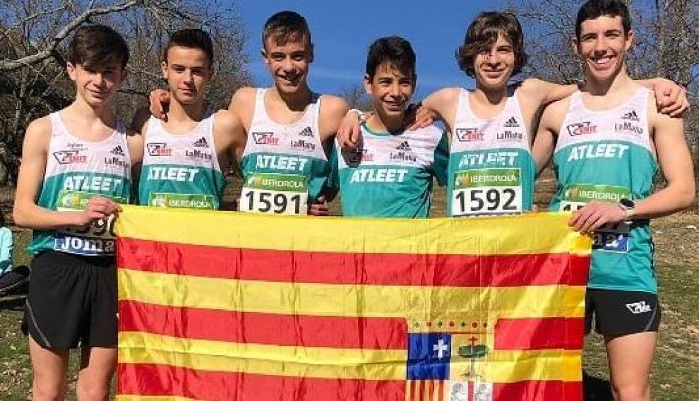 El equipo sub-16 del Zenit Twinner, subcampeón de España de cross en Soria