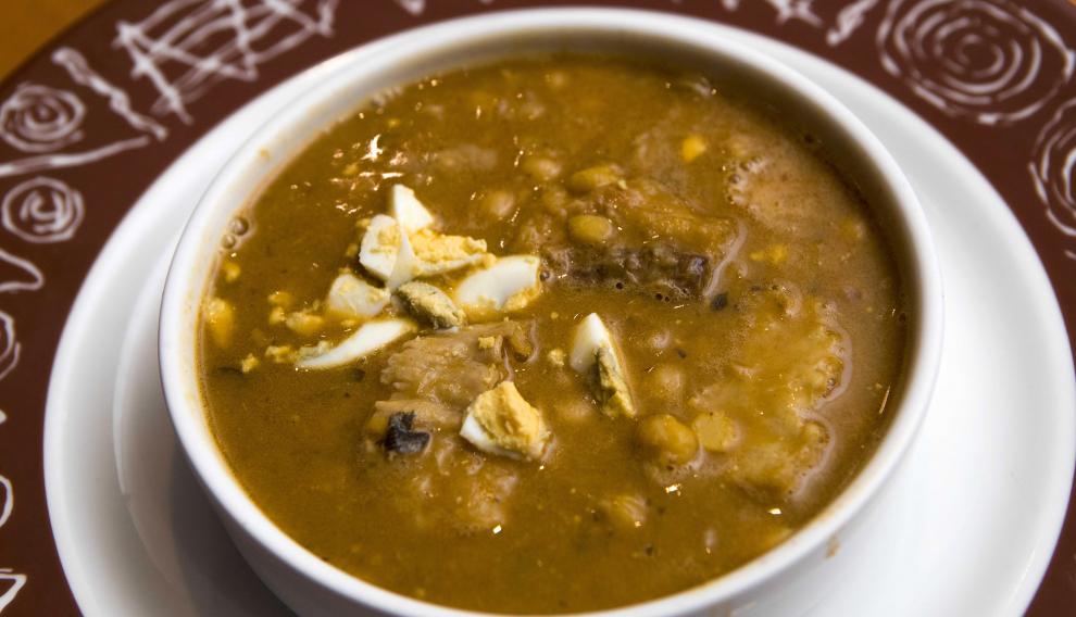Congrio con garbanzos de Casa Pascualillo.