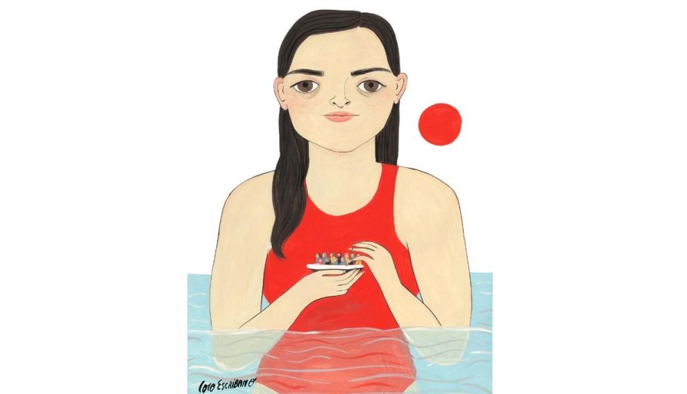 La nadadora y refigiada siria Yusra Mardini, según Coco Escribano.