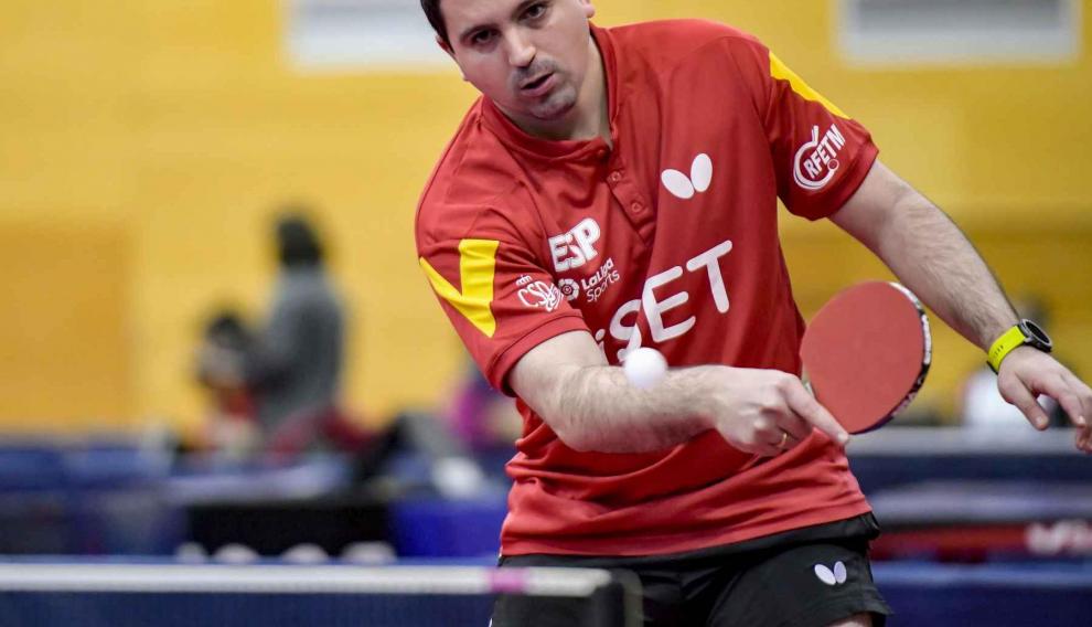 El palista paralímpico aragonés Jorge Cardona, en acción en el IPara TT Costa Brava Spanish Open 2020 disputado en Playa de Aro