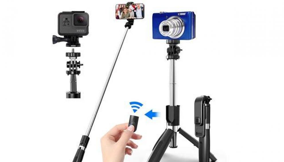 Trípode Syosin con control remot Bluetooth 3 en 1.