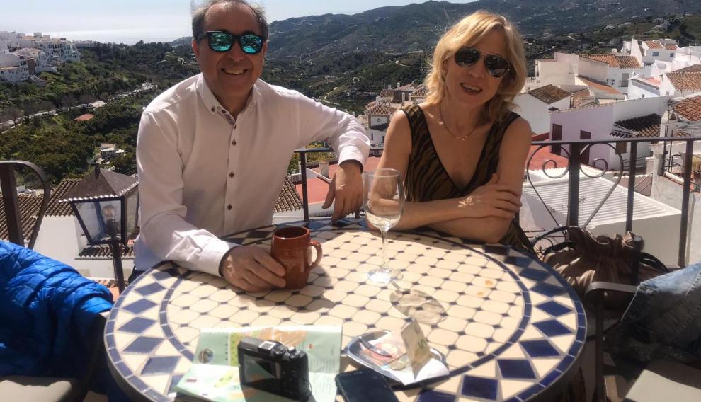 Chema Arnal y Carmen Puig en una imagen del pasado 6 de marzo, en Málaga, antes de que se decretara el estado de alarma por la pandemia.