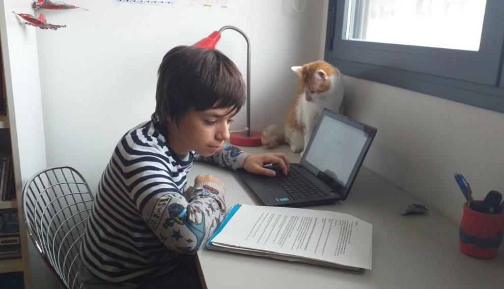 Pablo Espona, de María de Huerva, estudia 6º de Primaria