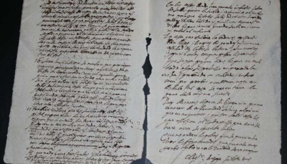 Uno de los documentos históricos de la peste de 1651 que se conservan en el Archivo Municipal de Huesca.