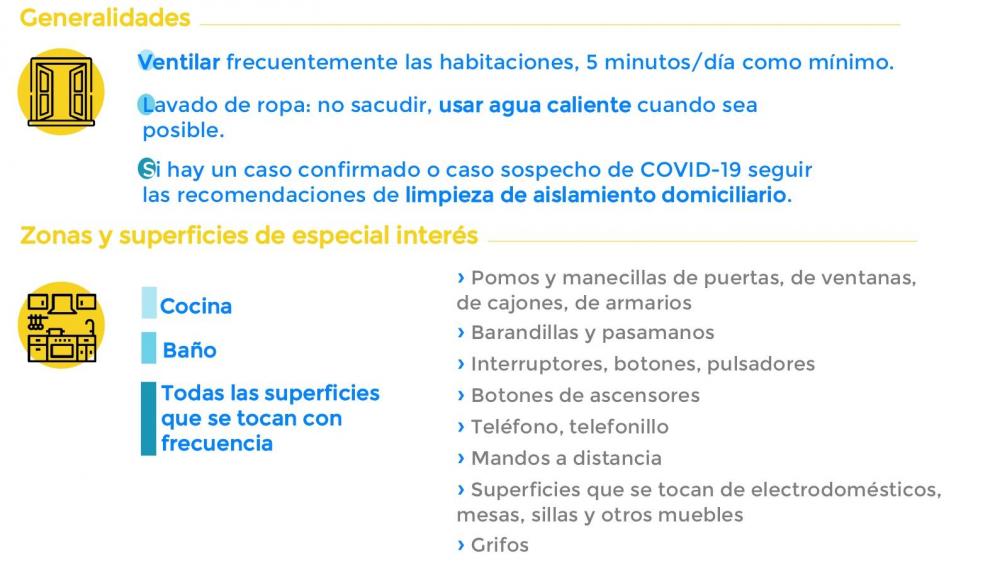 Recomendaciones para la limpieza en casa