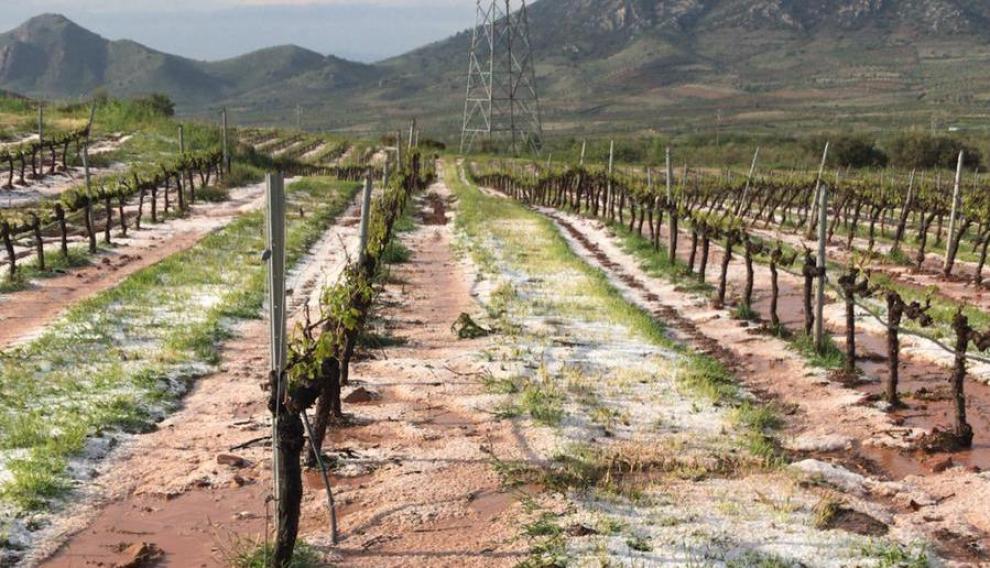 Granizada en El Frasno