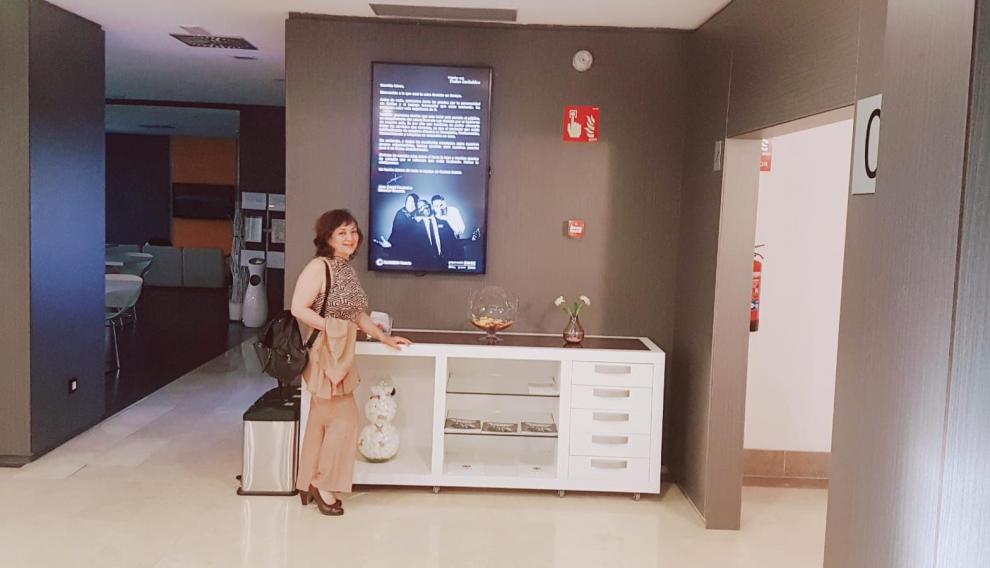 La médico Patricia Mejía este miércoles en el hotel antes de salir para su trabajo.