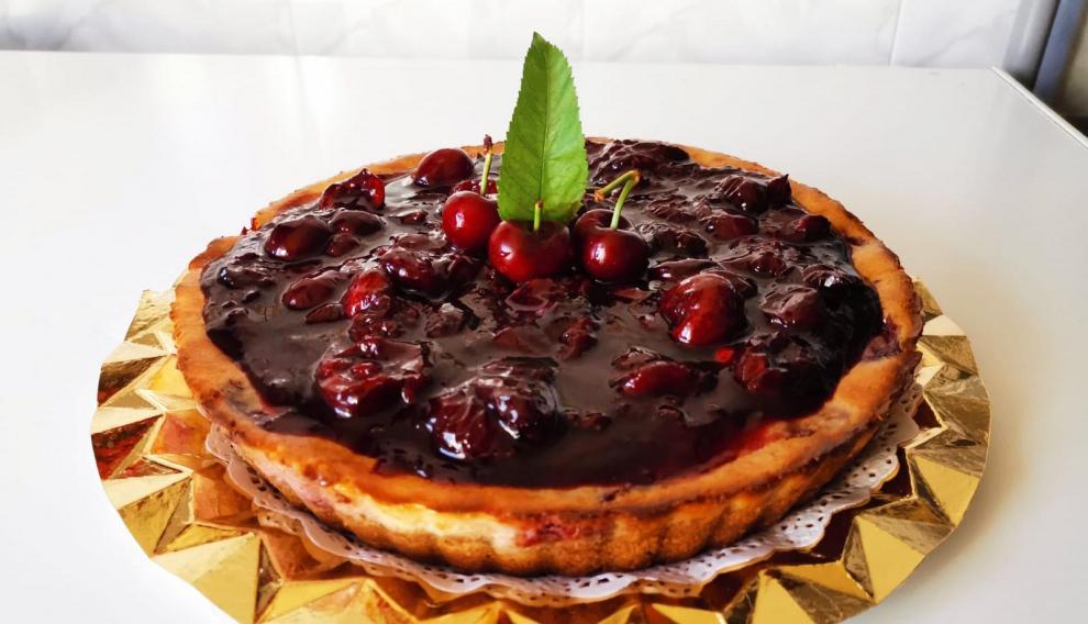 Tarta de cerezas del restaurante El Patio, de La Almunia de Doña Godina.