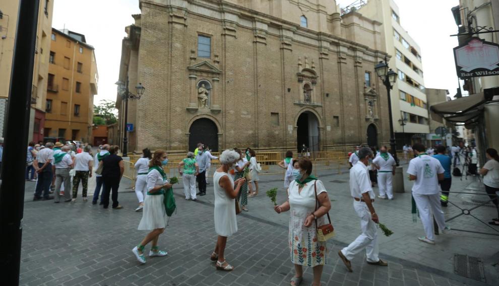 Imagen de esta mañana de la plaza de San Lorenzo.
