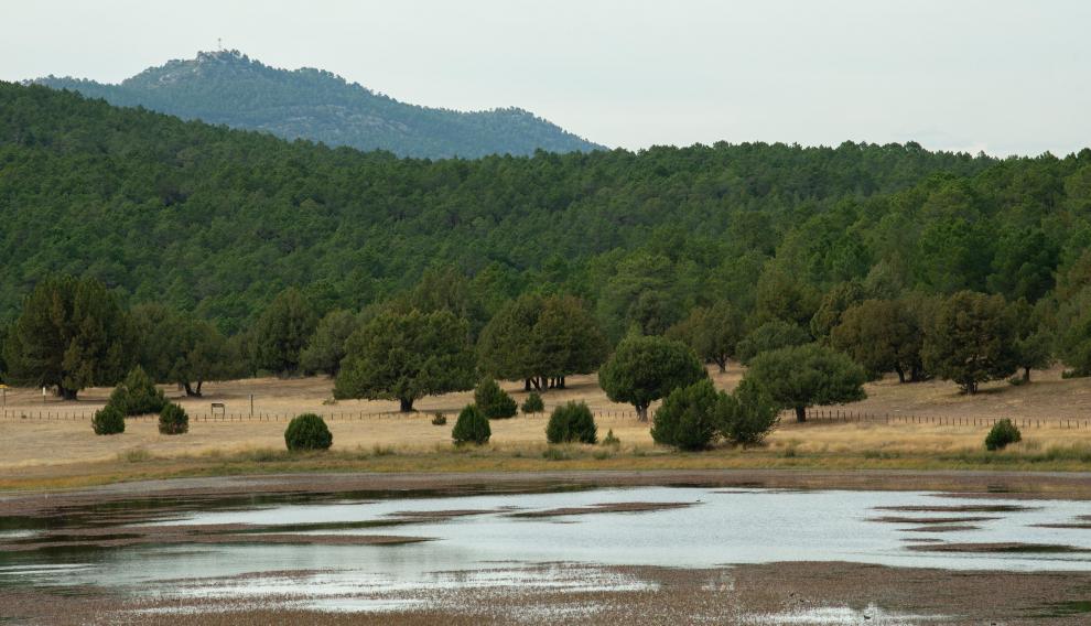 Las lluvias y la nieve abastecen el humedal, a 30 kilómetros de Teruel.