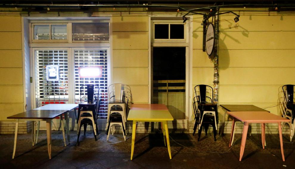 Un bar cerrado este sábado en Berlín.