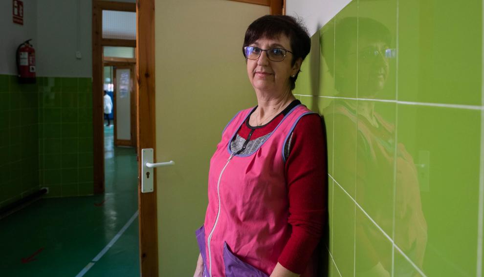 María Jesús Buey, en el CEIP Andrés Manjón de Zaragoza