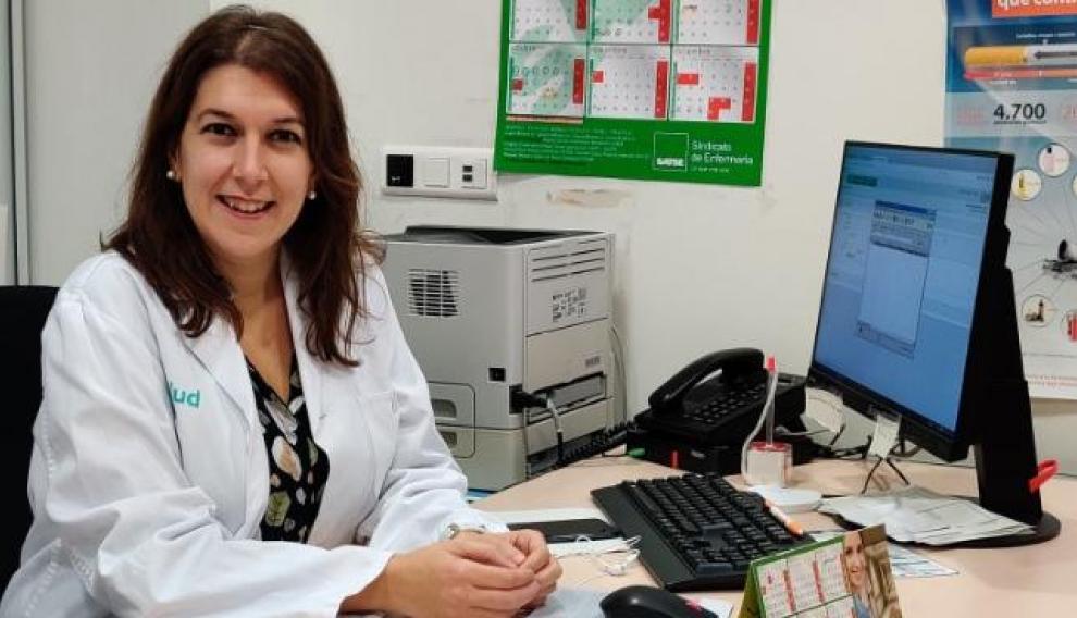 Beatriz Sánchez, en su centro de trabajo.