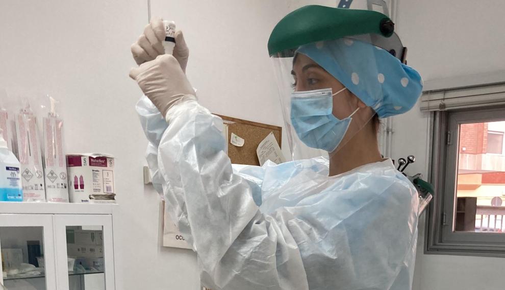 Irene Serrano, en el centro de salud del Arrabal.