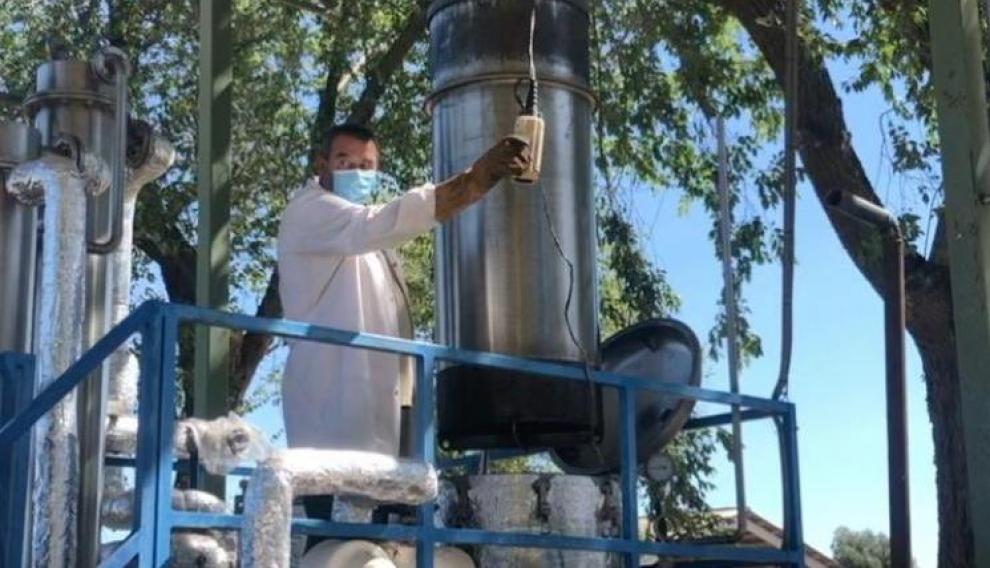 Primera destilación de Melissa dentro del proyecto Spagyria.