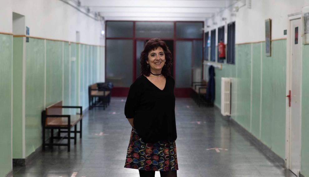 Mari Mar Fraj, en el CEIP Recarte y Ornat de Zaragoza