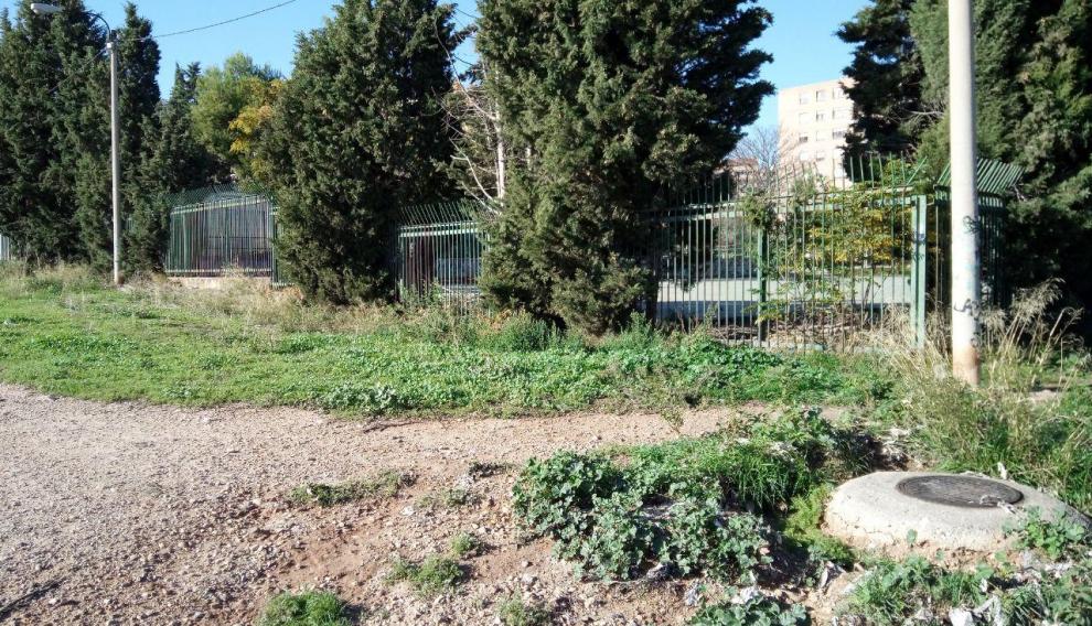 Parcela que está cercana al IES Pablo Gargallo de la capital aragonesa