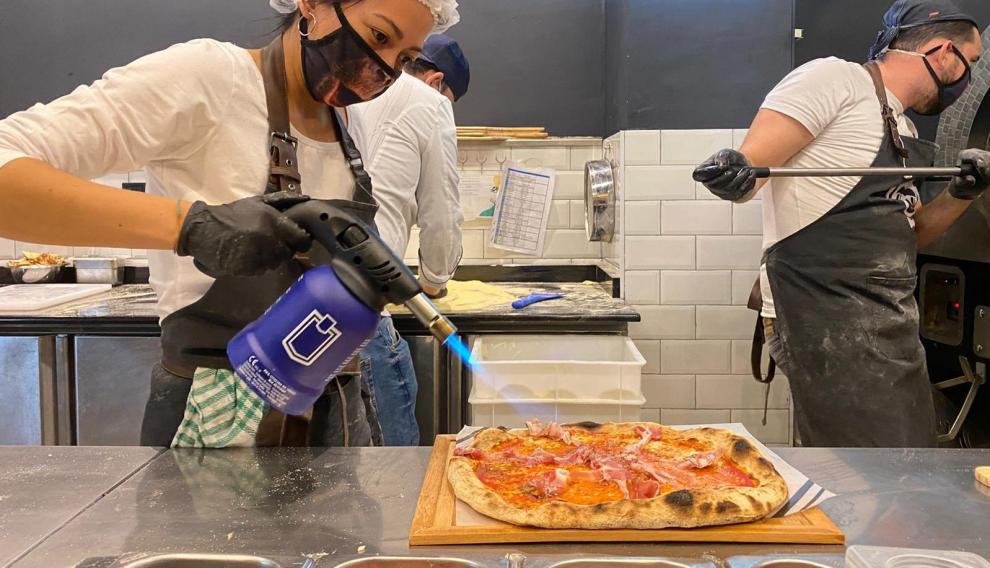 Una de las pizzas de 'The Moonkeys'.