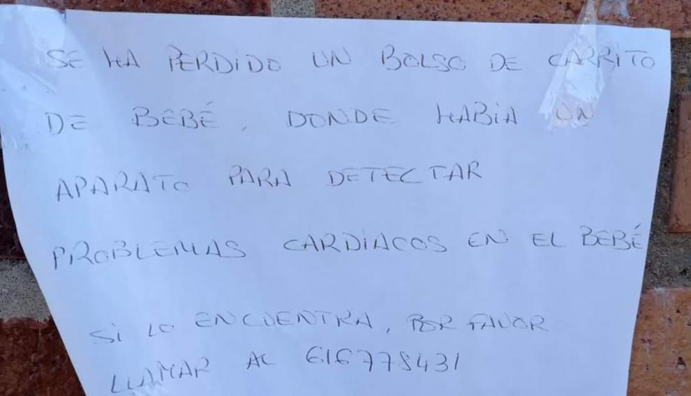 Los carteles que los padres han repartido por el barrio.