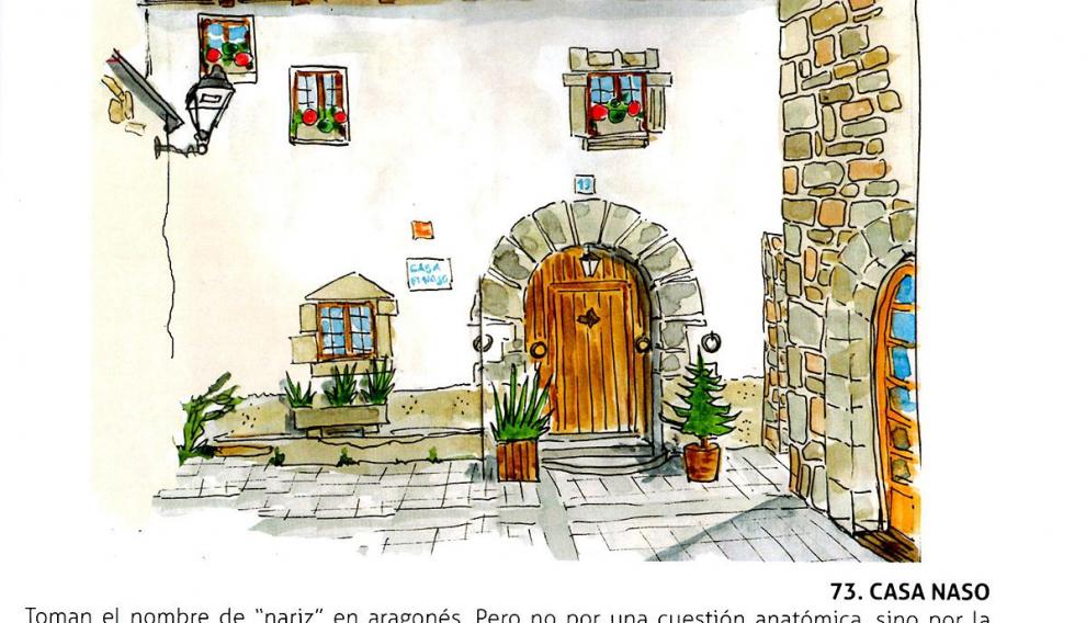 Dibujo de la Casa Naso hecho por Antonio Maestro.