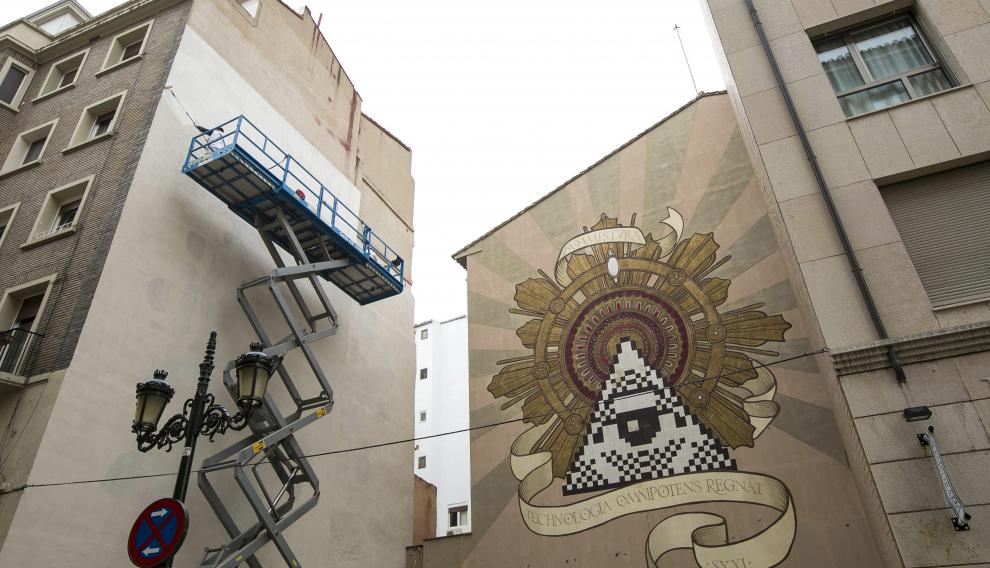 Calle Santiago Grafitti del Festival internacional Asalto tapado /18-2-2014/ Foto: Asier Alcorta[[[HA ARCHIVO]]]