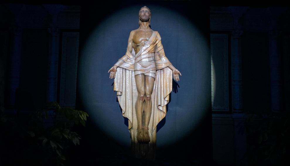 Imagen religiosa realizada por Jorge Albareda en 1978 para la Hermandad del Cristo Resucitado