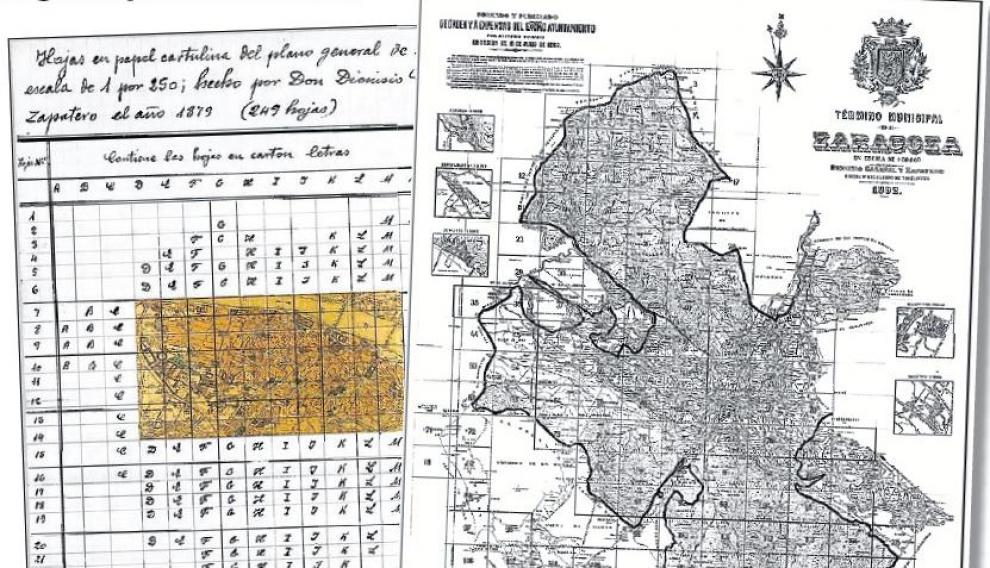 Los planos de la ciudad cartografiada por Dionisio Casañal a finales del siglo XIX.