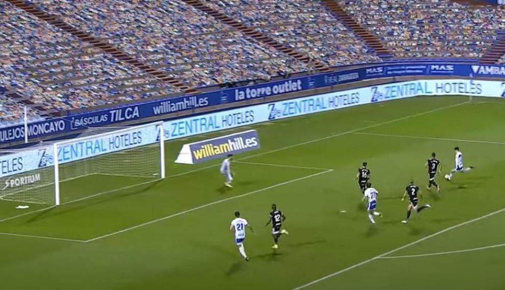 Contra el Cartagena, min. 60. Era el 1-0, que no llegó.