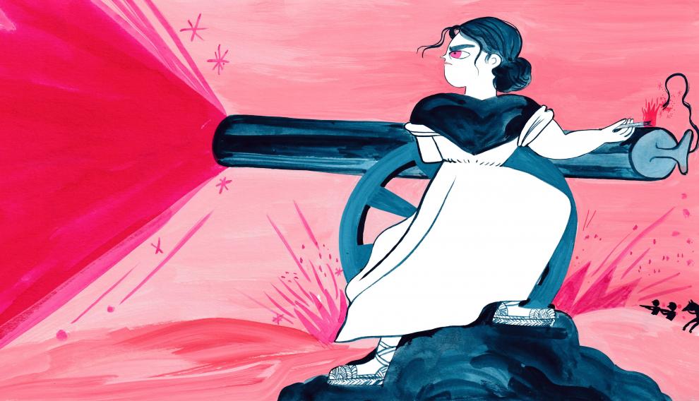 Un libro ilustrado sobre Manuela Sancho.
