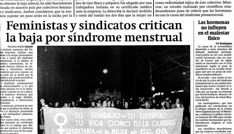 La crónica de las protestas por la sentencia italiana en 1991.
