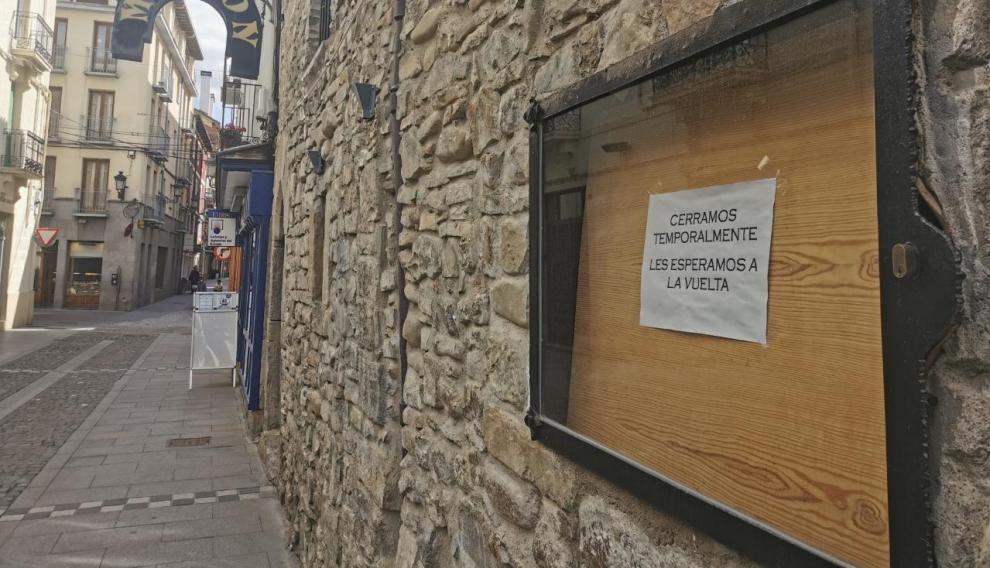 Algunos restaurantes de Jaca han optado por cerrar mientras dure el confinamiento