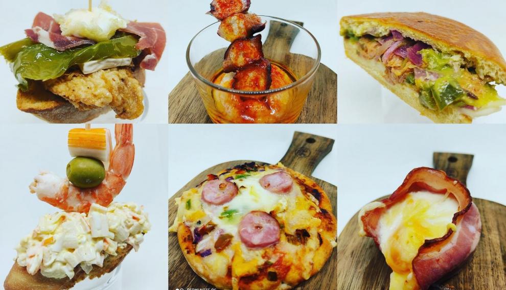 Montaje de algunas de las tapas que ofrece los viernes